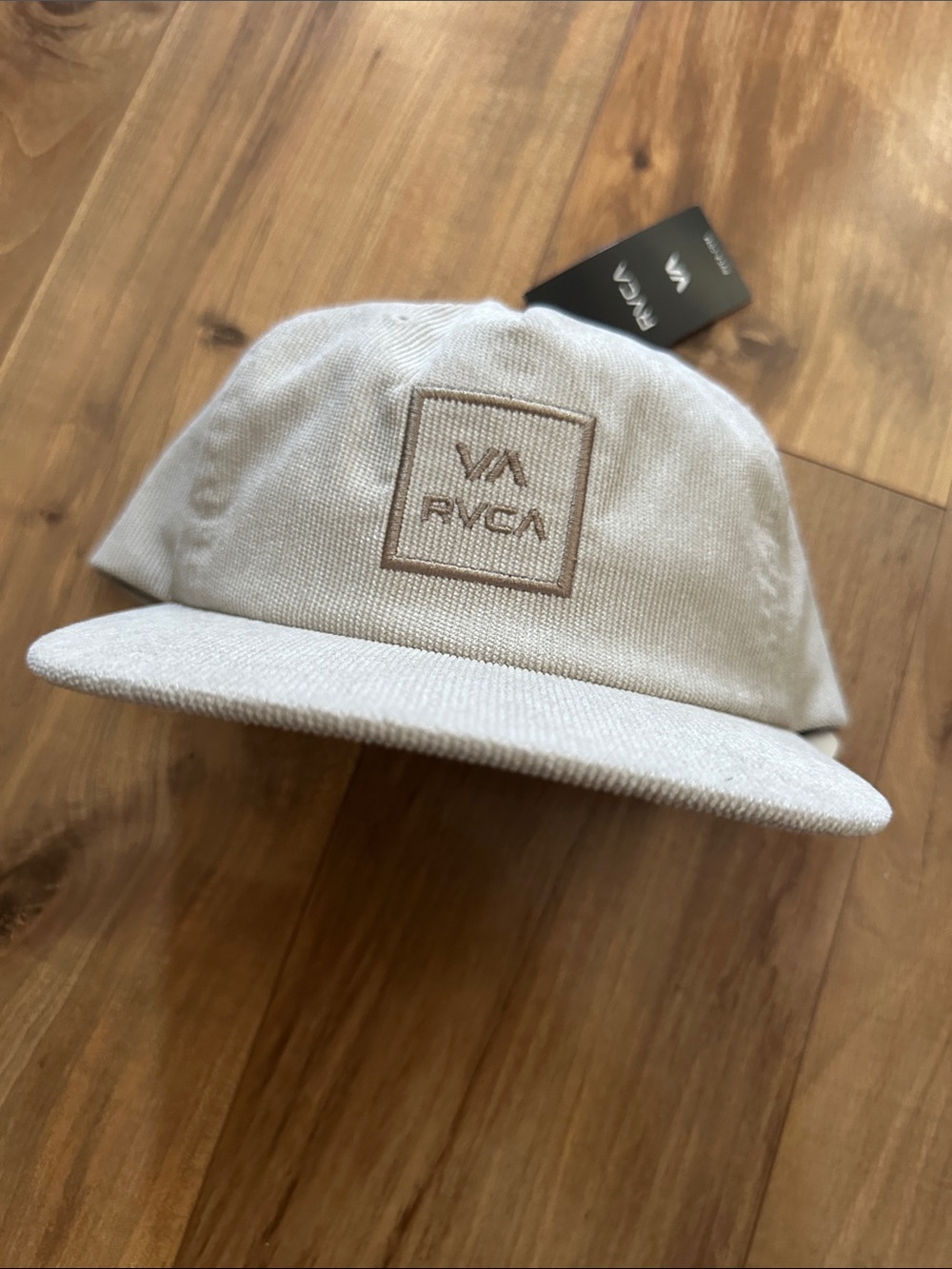 RVCA Men's Light Beige 5-Panel Corduroy Cap